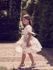 Laura Ashley Blush Pink Rosemore Organza Pintuck Prom Dress - Image 5 of 16