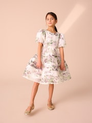 Laura Ashley Blush Pink Rosemore Organza Pintuck Prom Dress - Image 9 of 16