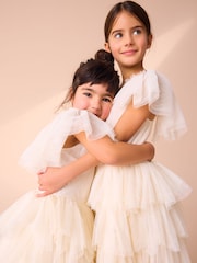 Marfil - Laura Ashley Vintage Tiered Mesh Dress - Imagen 3 de 5