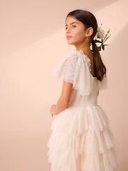 Marfil - Laura Ashley Vintage Tiered Mesh Dress - Imagen 4 de 5