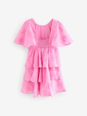 Laura Ashley Pink Embroidered Flower Dress - Image 10 of 13