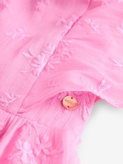 Laura Ashley Pink Embroidered Flower Dress - Image 11 of 13
