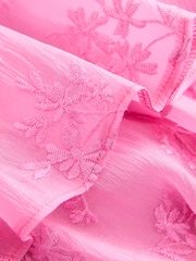 Laura Ashley Pink Embroidered Flower Dress - Image 12 of 13