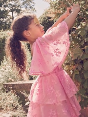 Laura Ashley Pink Embroidered Flower Dress - Image 3 of 13