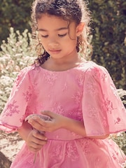 Laura Ashley Pink Embroidered Flower Dress - Image 4 of 13
