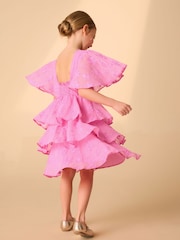 Laura Ashley Pink Embroidered Flower Dress - Image 6 of 13