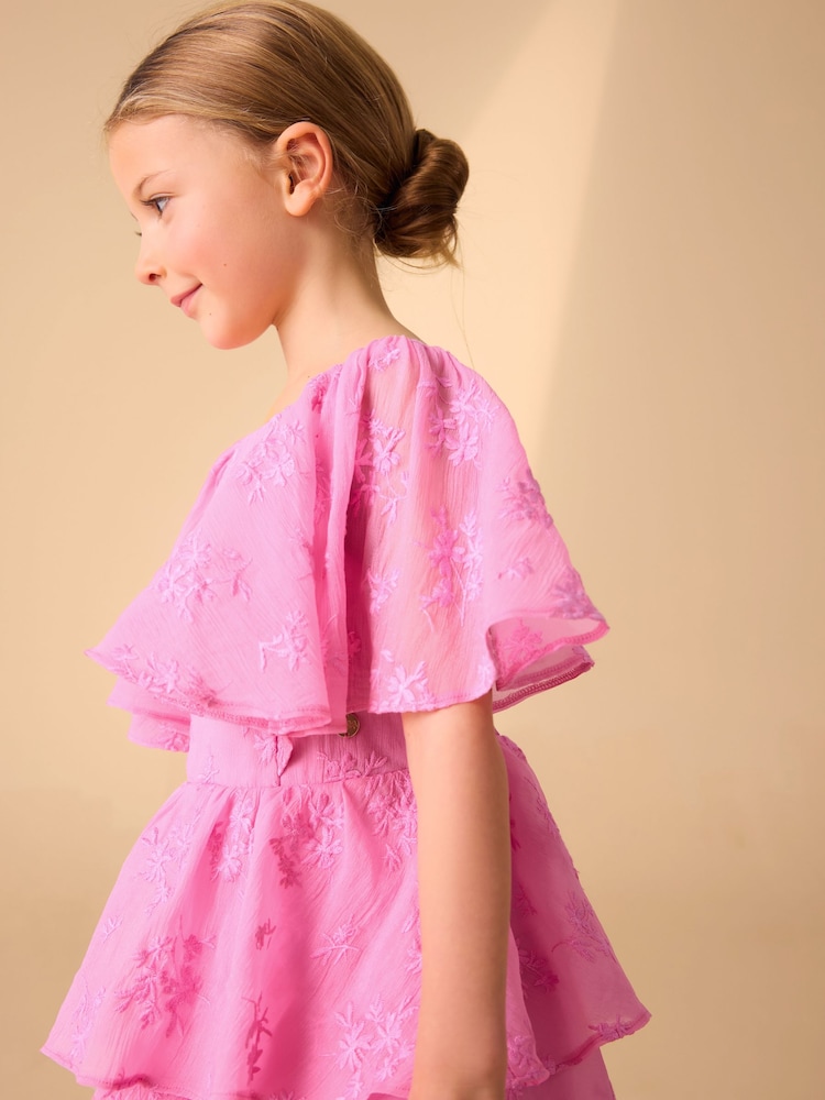 Laura Ashley Pink Embroidered Flower Dress - Image 7 of 13