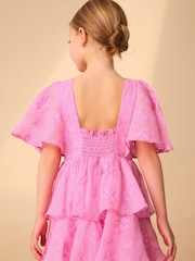 Laura Ashley Pink Embroidered Flower Dress - Image 8 of 13