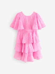 Laura Ashley Pink Embroidered Flower Dress - Image 9 of 13