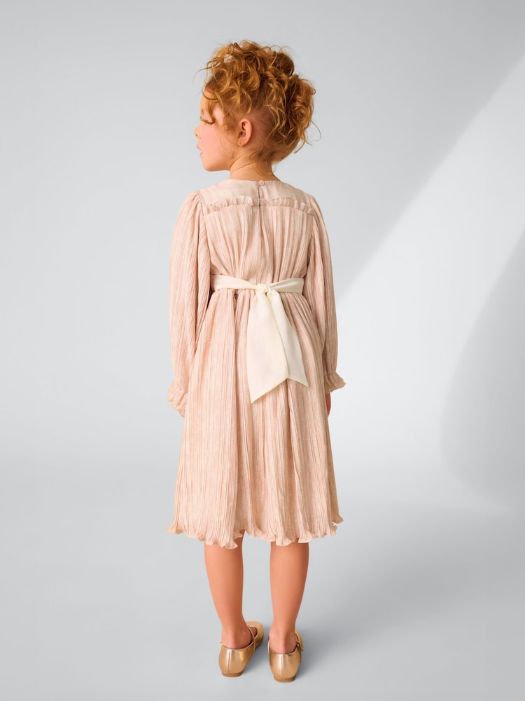 Laura Ashley Pink Arlo Pleated Floral Corsage Prom Dress - Image 2 of 8