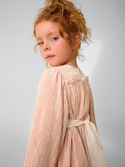 Laura Ashley Pink Arlo Pleated Floral Corsage Prom Dress - Image 4 of 8