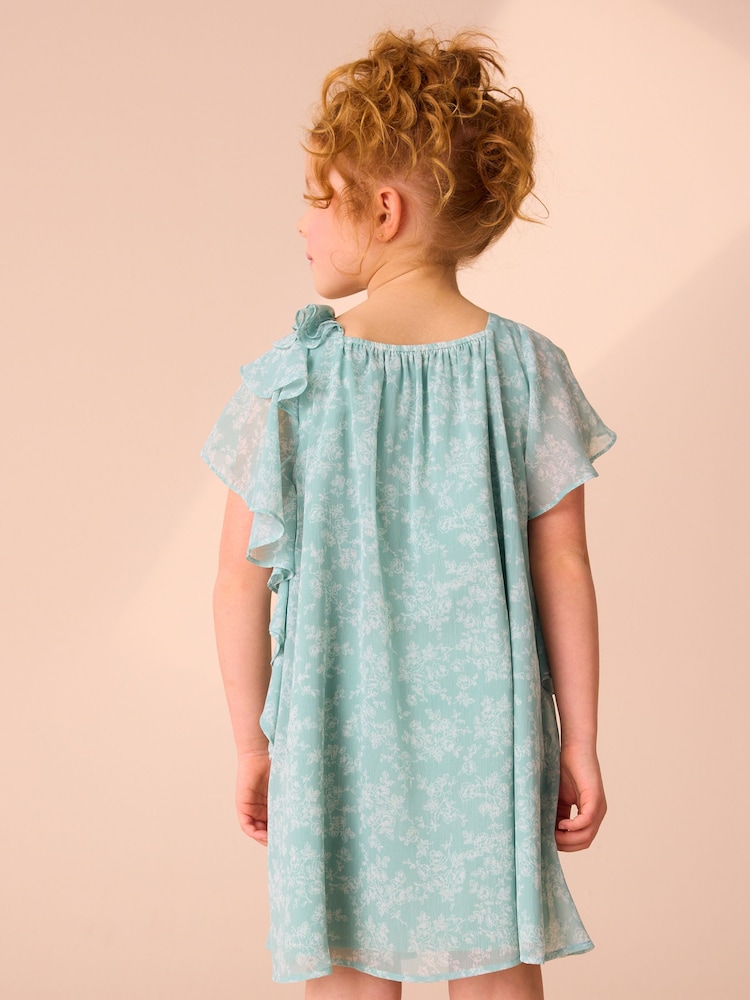 Laura Ashley Sage Green Arlo Ruffle A Line Dress - Image 2 of 12