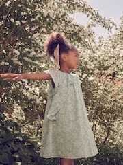 Laura Ashley Sage Green Arlo Ruffle A Line Dress - Image 9 of 12