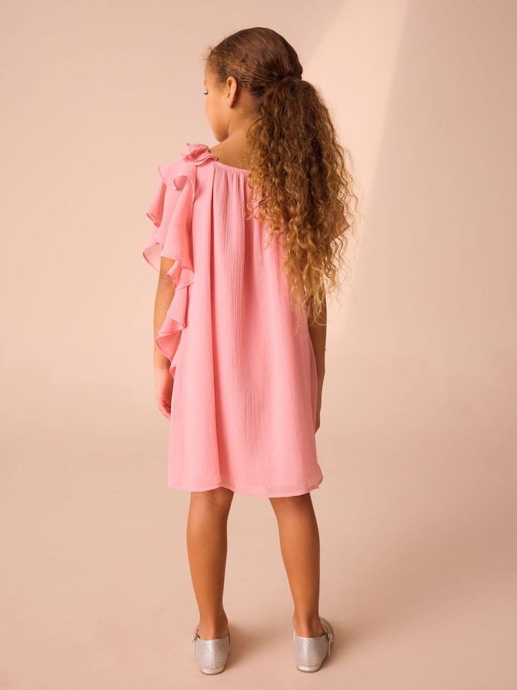 Laura Ashley Pink Ruffle A Line Dress - Image 2 of 7
