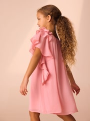 Laura Ashley Pink Ruffle A Line Dress - Image 3 of 7