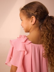 Laura Ashley Pink Ruffle A Line Dress - Image 4 of 7