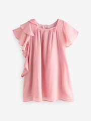 Laura Ashley Pink Ruffle A Line Dress - Image 5 of 7