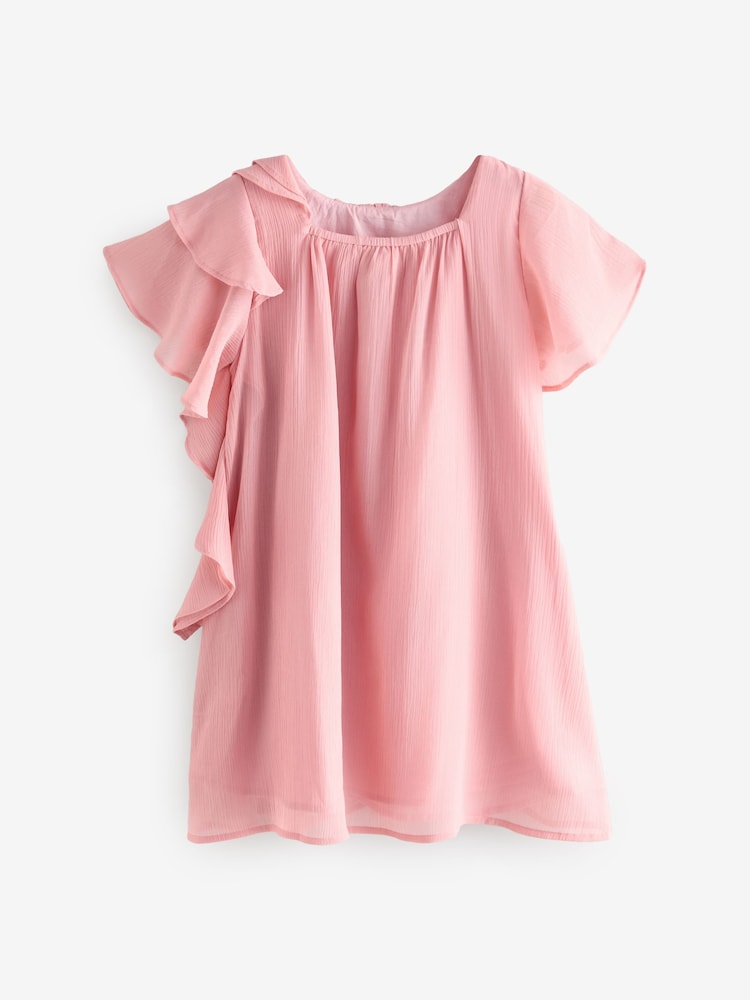 Laura Ashley Pink Ruffle A Line Dress - Image 5 of 7