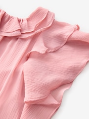 Laura Ashley Pink Ruffle A Line Dress - Image 6 of 7