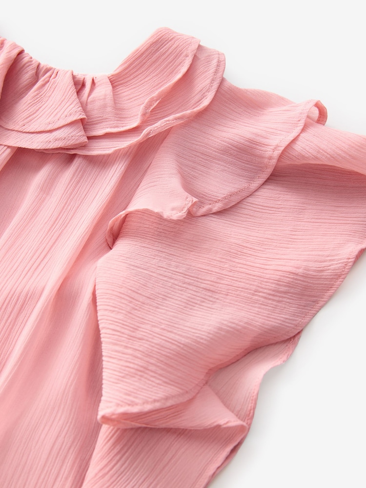 Laura Ashley Pink Ruffle A Line Dress - Image 6 of 7
