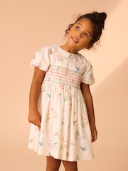 Laura Ashley Multi Bright Wishford Floral Print Cotton Prom Dress - Image 3 of 5
