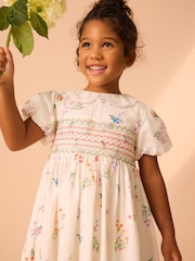 Laura Ashley Multi Bright Wishford Floral Print Cotton Prom Dress - Image 4 of 5