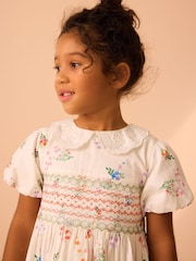 Laura Ashley Multi Bright Wishford Floral Print Cotton Prom Dress - Image 5 of 5
