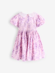 Laura Ashley Lilac Walled Garden Floral Print Cotton Prom Dress - Image 8 of 11