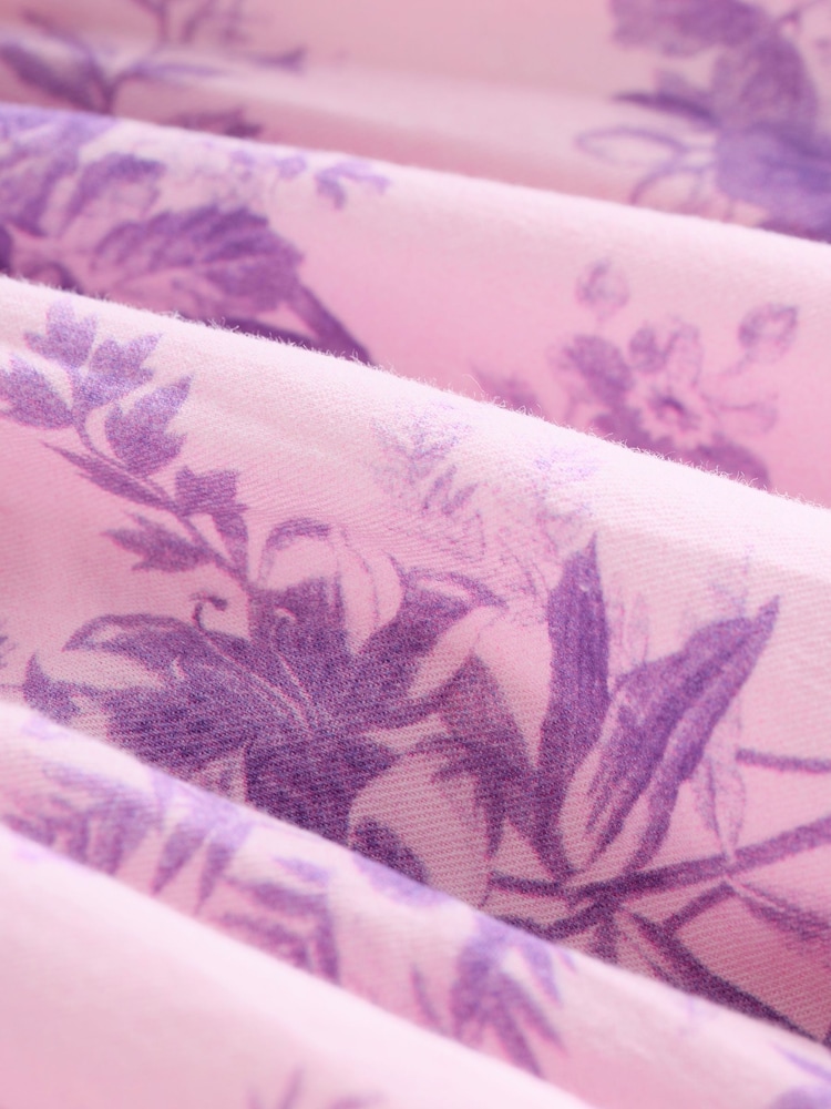 Laura Ashley Lilac Walled Garden Floral Print Cotton Prom Dress - Image 9 of 11