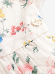 Laura Ashley Cream Vintage Foscot Damask Floral Cotton Prom Dress - Image 16 of 18