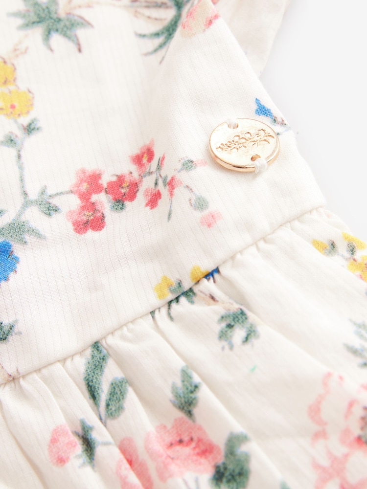 Cream Vintage - Laura Ashley Foscot damast katoenen galajurk met bloemen - Image 16 of 18