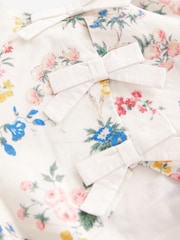 Laura Ashley Cream Vintage Foscot Damask Floral Cotton Prom Dress - Image 17 of 18