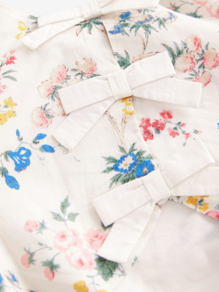 Cream Vintage - Laura Ashley Foscot damast katoenen galajurk met bloemen - Image 17 of 18