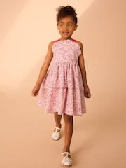Laura Ashley Pini Printed Prom 100% Cotton Dress - Imagen 1 de 8