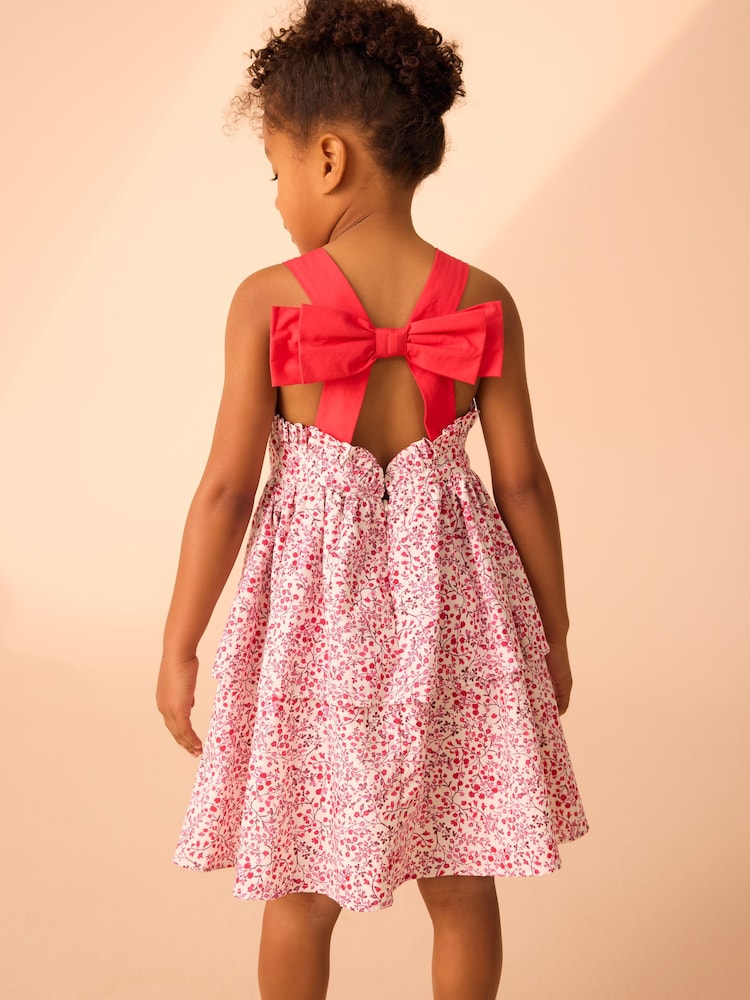 Laura Ashley Pini Printed Prom 100% Cotton Dress - Imagen 2 de 8