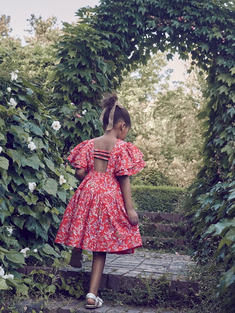 Rouge Derwent - Laura Ashley Robe de bal de promo Floral Imprimé - Image 10 of 13
