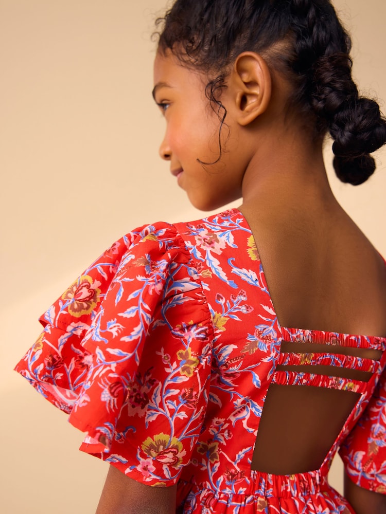 Rouge Derwent - Laura Ashley Robe de bal de promo Floral Imprimé - Image 4 of 13
