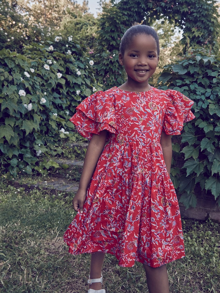Rouge Derwent - Laura Ashley Robe de bal de promo Floral Imprimé - Image 9 of 13