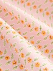 Laura Ashley Peach Pink Langford Leaves and Flowers Floral Cotton Ditsy Dress - Image 9 of 9