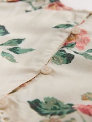 Laura Ashley Cream/Pink/Green Romilly Floral Print Viscose Dress - Image 4 of 5