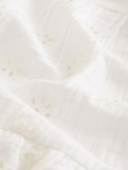 Laura Ashley White Broderie Floral 100% Cotton Dress - Image 10 of 12