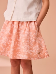Laura Ashley Peach Pink Arlo Broderie Blouse and Floral Skirt Set - Image 5 of 10