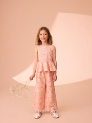 Laura Ashley Floral Peplum Top and Trousers Set - Imagen 1 de 5