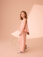 Laura Ashley Floral Peplum Top and Trousers Set - Imagen 3 de 5