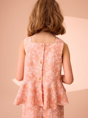 Laura Ashley Floral Peplum Top and Trousers Set - Imagen 5 de 5