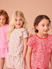 Laura Ashley Red/Pink Ric Rac Trim Short Sleeve 100% Cotton T-Shirts 3 Pack - Image 10 of 11
