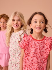 Laura Ashley Red/Pink Ric Rac Trim Short Sleeve 100% Cotton T-Shirts 3 Pack - Image 11 of 11