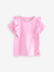 Laura Ashley Red/Pink Ric Rac Trim Short Sleeve 100% Cotton T-Shirts 3 Pack - Image 4 of 11