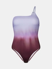Mint Velvet Purple Purple Ombré One Shoulder Swimsuit - Image 7 of 8