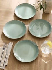 Set of 4 Sage Green Hampton Side Plates - Image 1 of 5